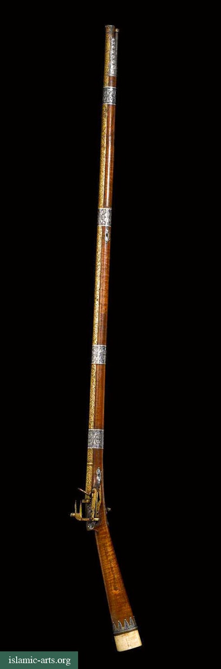 A PERSIAN/CAUCASIAN IVORY-MOUNTED RIFLE, EARLY 19TH CENTURY