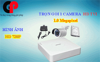 báo giá lắp đặt trọn gói 1 camera ahd 720P