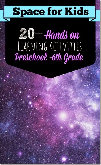 Space for Kids: 20+ Hands on Learning Activities for Preschool - 6th Grade. So many super clever and unique science activities for kids! Space for Kids: 20+ Hands on Learning Activities for Preschool - 6th Grade. So many super clever and unique science activities for kids!