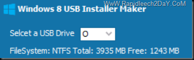 steps-Windows 8 USB Installer Maker - figure 1