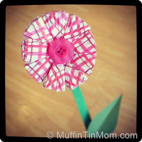 Be Brave, Keep Going: Folded Cupcake Liner Flower