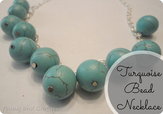 Turquoise bead necklace