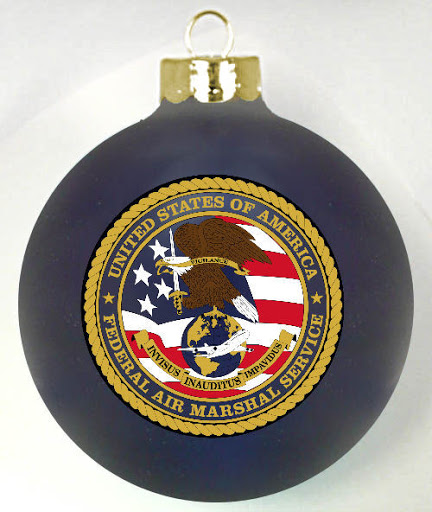 Federal Air Marshal Service custom ornaments designed at www.fundraisingornaments.com