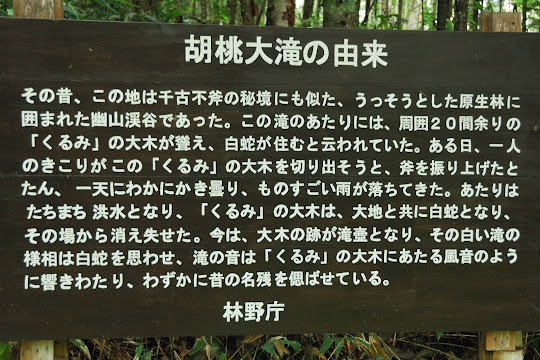 胡桃大滝の由来
