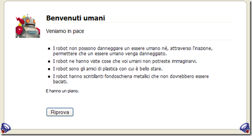 about:robots Benvenuti umani