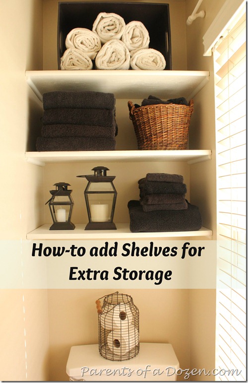2012-07-09 How to add shelves for extra bathroom storage  