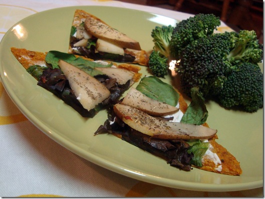pizza with broccoli