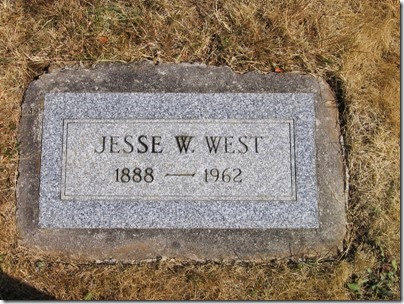 IMG_2857 Jesse W. West Tombstone at Mountain View Cemetery in Oregon City, Oregon on August 19, 2006