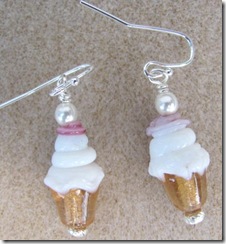 Earrings 8.23.11 vanilla ice cream cones