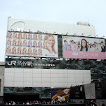 cameron diaz softbank ad above JR sibuya station in Shibuya, Japan 