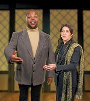 Maria Callas instructs tenor Timothy Walton, who plays Anthony Candolino.