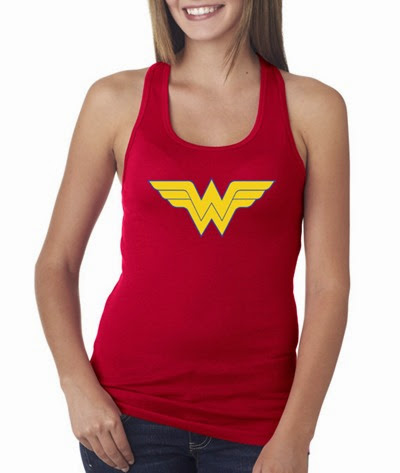 Wonder Woman Racerback Tank Top from Deviousness Designs Wonder Woman Racerback Tank Top from Deviousness Designs