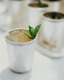 Mint Juleps are traditionally served in small silver cups. (marthastewart.com)