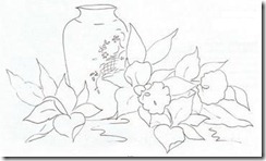 risco flor pintura em tecido 2