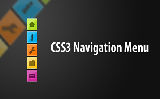 elegante menu css3 lateral vertical para blogs do Blogger