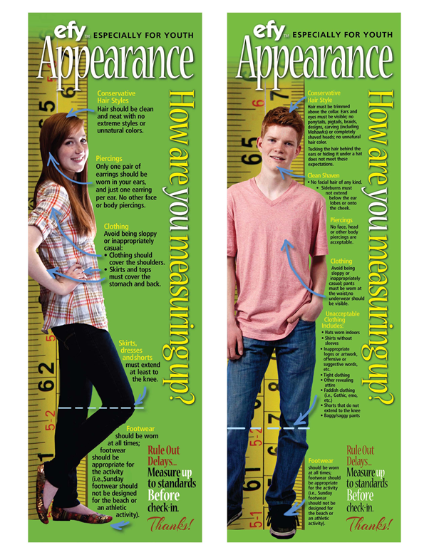 Exeter Stake Young Women EFY Dress and Appearance Standards.