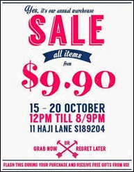 Green Poppies Annual Warehouse Sale Clearance 2013 Singapore
