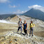 Pete, Merrin, Gill in the crater
