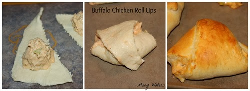 Many Waters Buffalo Chicken Roll Ups