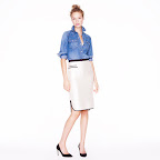 I adore this pencil skirt and have been keeping it in the back of my mind for my holiday parties. I'd top it with a chambray shirt as well, but swap out these basic black pumps for killer red ones to add extra holiday cheer! (Tuxedo Pencil Skirt, $158, jcrew.com)