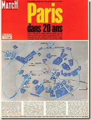 vue d'ensemble des projets du nouveau Paris vu en 1967