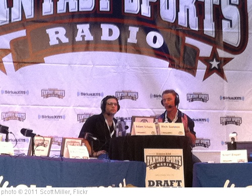 'Rich Gannon and Adam Schein at the Sirius Celebrity Fantasy Football Draft 2011' photo (c) 2011, Scott Miller - license: http://creativecommons.org/licenses/by-nd/2.0/