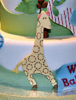 Hand painted gumpaste giraffe