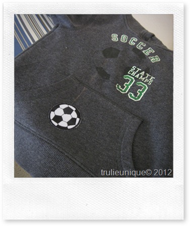 iron on soccer ball, frugal hoody 