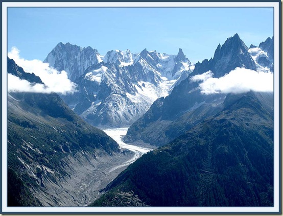 A view towards the Mer de Glace from near la Flegere