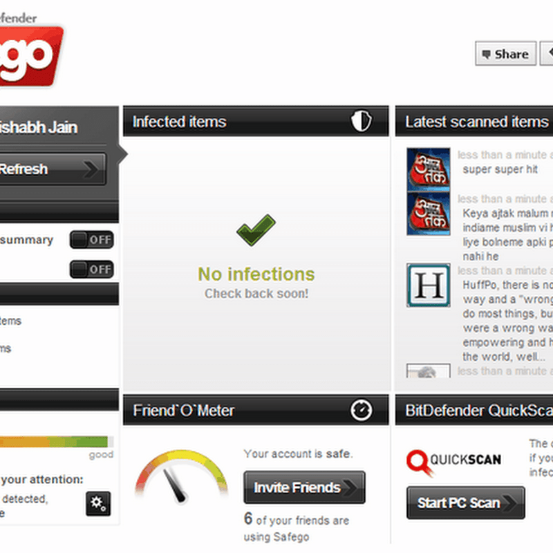 To Hackkit Scan Facebook Profile for Viruses using Bitdefender
