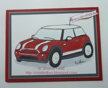 1handdrawnminicoopercardsharonfield