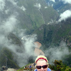 Sacred Valley behind Trish.