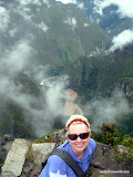 Sacred Valley behind Trish.
