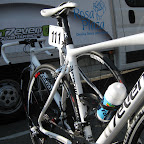 Details of the nº7even team bikes from Marco Polo Cycling Donckers, with Tacx bottle cages and beautiful team bidon by Tacx. (photo: Remko Kramer)