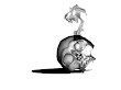 Dark Burning Skull