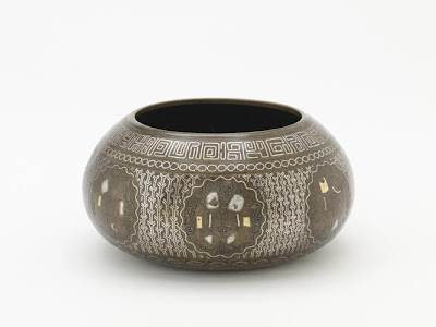 Bowl (forgery) | Origin:  Iran | Period: n.d.a. | Details:  Not Available | Type: Bronze | Size: H: 6.9  W: 13.5  cm | Museum Code: F1908.53 | Photograph and description taken from Freer and the Sackler (Smithsonian) Museums.