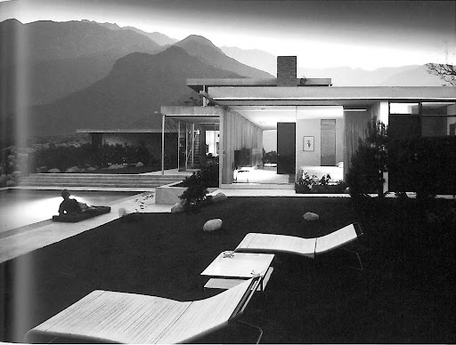 Julius Schulman, a pillar of modernist architectural photography, took this iconic exterior shot of the Kaufman house - 