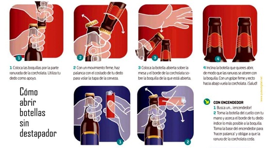 Como abrir botellas sin destapador