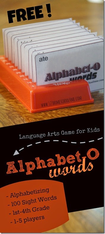 Alpahbet-O is a fun, FREE printable Alphabetizing game for kids using dolche sight words. This is great for 1st grade, 2nd grade, 3rd grade, and 4th grade homeschool students. Alpahbet-O is a fun, FREE printable Alphabetizing game for kids using dolche sight words. This is great for 1st grade, 2nd grade, 3rd grade, and 4th grade homeschool students.