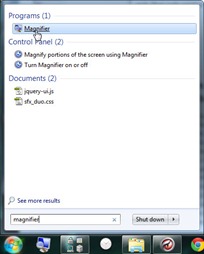 Magnifier, tool di Windows 7 untuk zoom tampilan gambar di layar