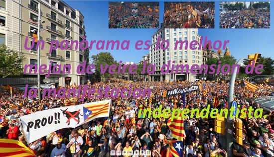 manifestacion de Barcelona panòrama