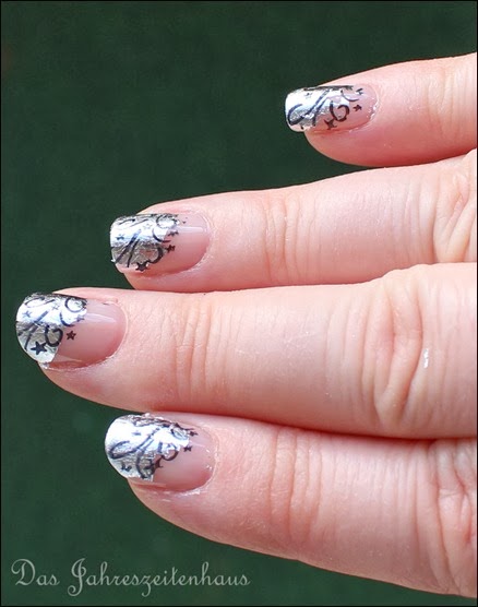 Nageldesign Silvester Glitzer Feuerwerk Silber elegant edel 12