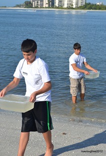 Setting up for the wading tour