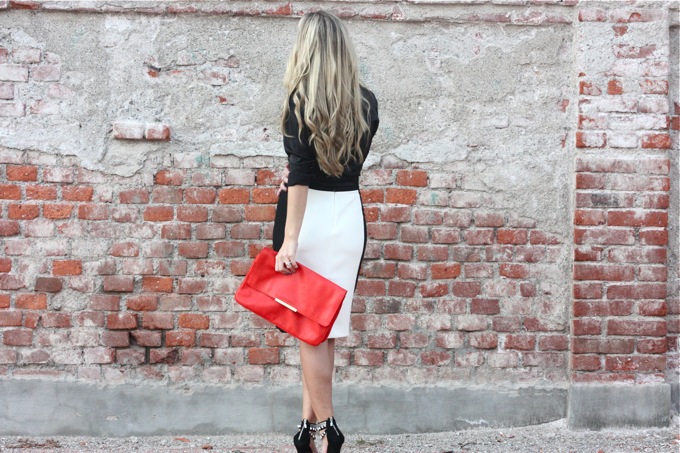 pensicl skirt zara bicolor