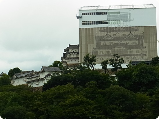 Castillo Himeji en reparaci&oacute;n