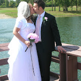 Bride and Groom Smooching