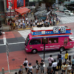 cute pink van in Tokyo, Japan 