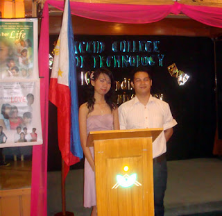 Emcees Maricar Pajaron and Rommel Isagani Rosas