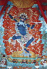 Large thanka in lobby of Vajra Hotel, Swayambu, Nepal