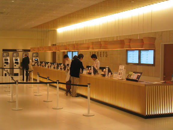 The Toyosu Theater ticket counter, providing the swankiest movie ticket purchasing experience anywhere